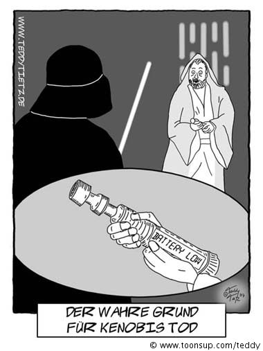 Cartoon: Kenobis Tod 1