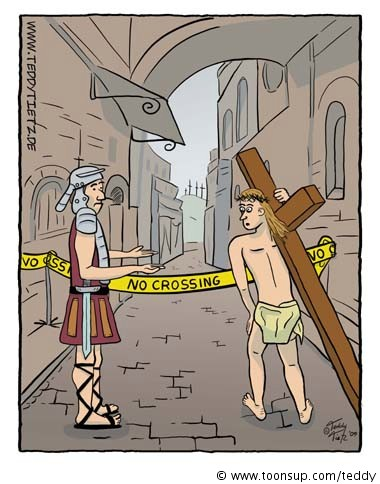 Cartoon: No Crossing 1