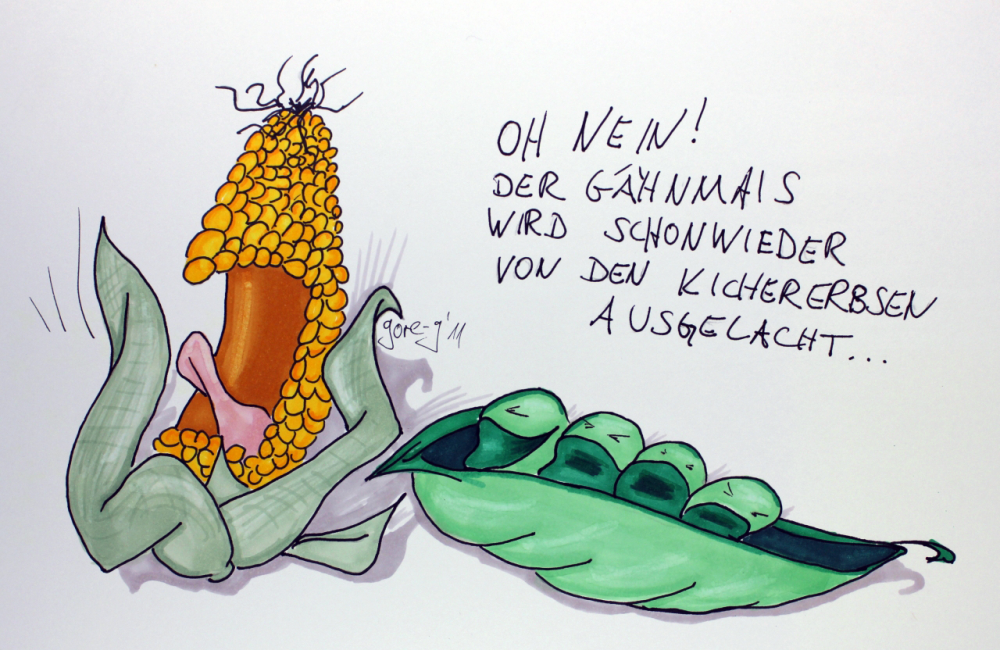 Cartoon: der Gähnmais 1