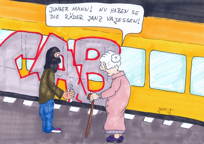 Cartoon: U-Bahn 1