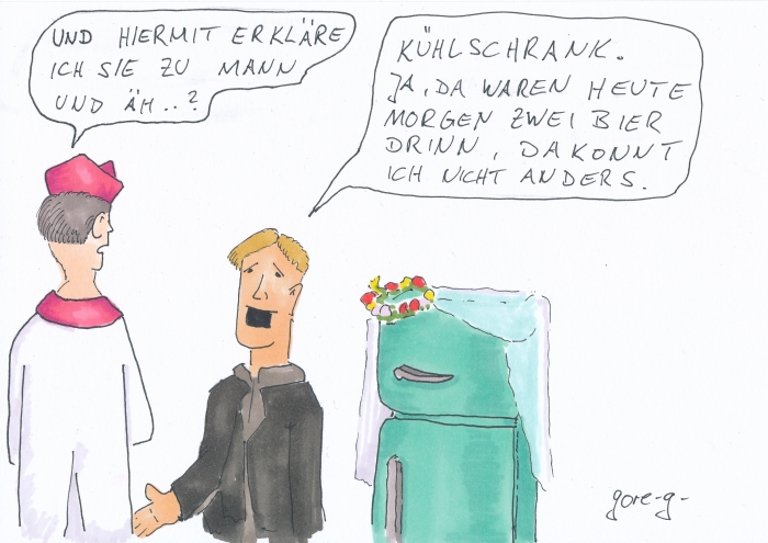 Cartoon: Hochzeit 1