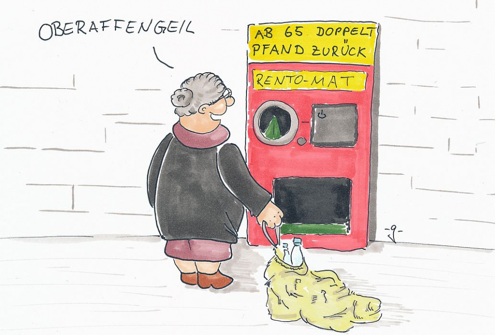 Cartoon: Rentenpfand 1
