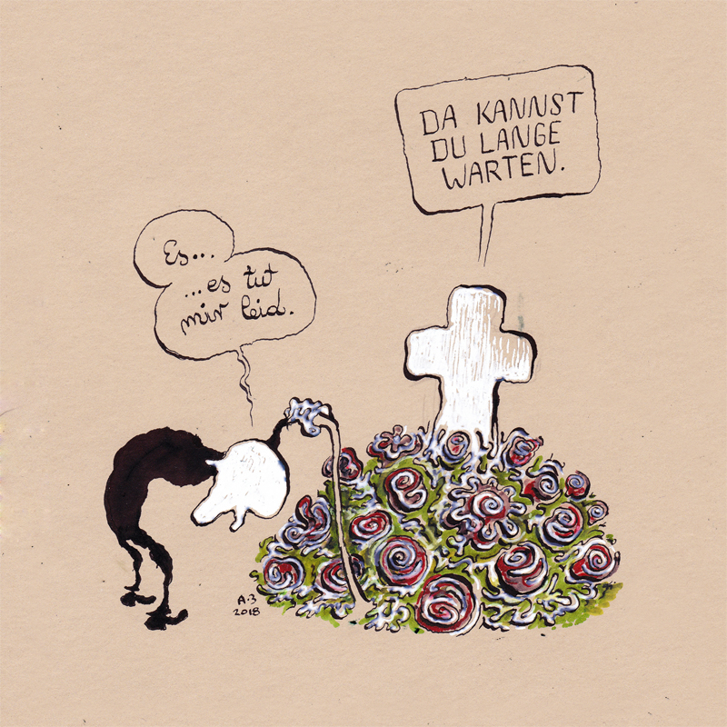 Cartoon: Warten  1