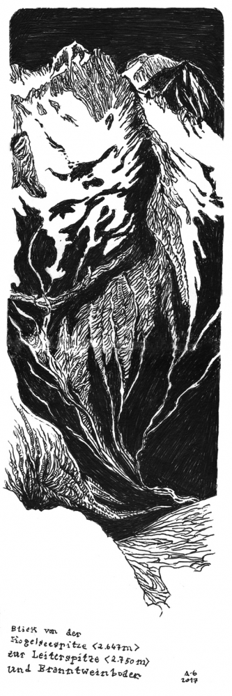 Illustration: Kritzeln + Kraxeln: Kogelseespitze (2.647m) 2