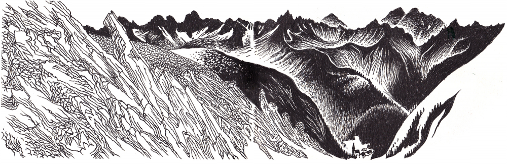 Illustration: Kritzeln + Kraxeln: Kogelseespitze (2.647m) 3
