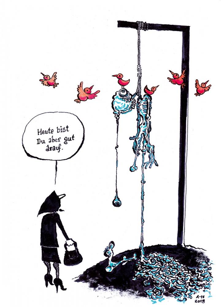 Cartoon: Galgenbesuch 1