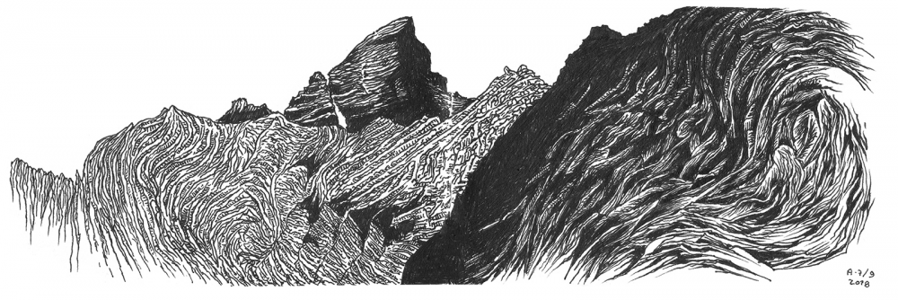 Illustration: Kritzeln + Kraxeln: Hochvogel (2.592m) 3