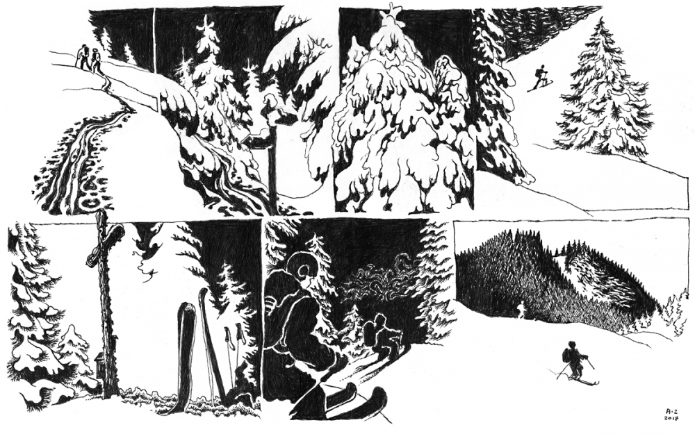 Comic: Skizzenbuchskitour 1