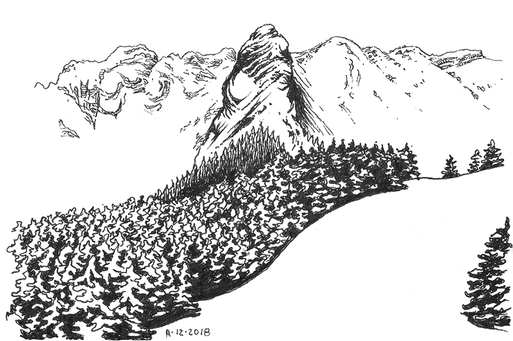 Illustration: Kritzeln + Kraxeln: Hoch-Imst (1.0002.100m) 1