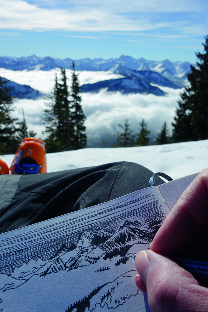 Illustration: Kritzeln + Kraxeln: Edelsberg (1.624m) 1