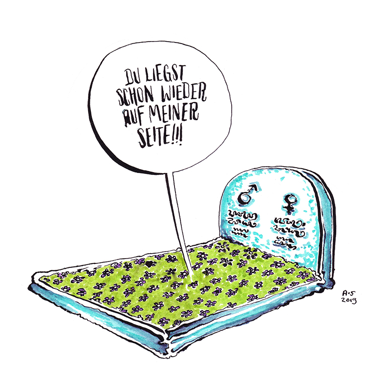 Cartoon: Ehegrab 1
