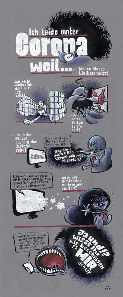 Comic: Ich leide unter Corona weil  1
