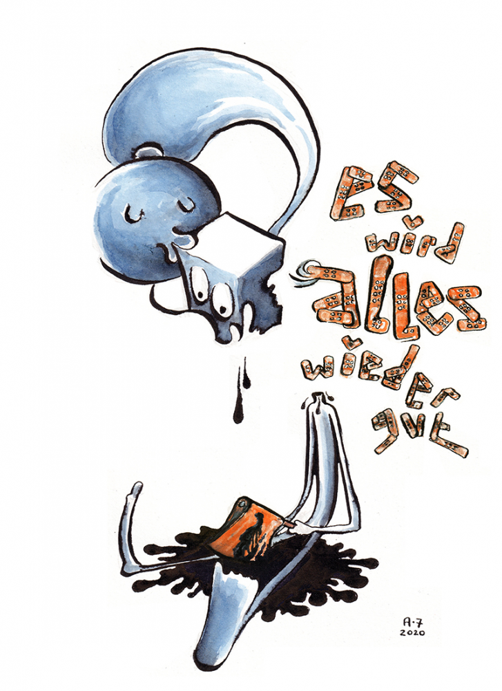 Cartoon: Es wird alles wieder gut  1