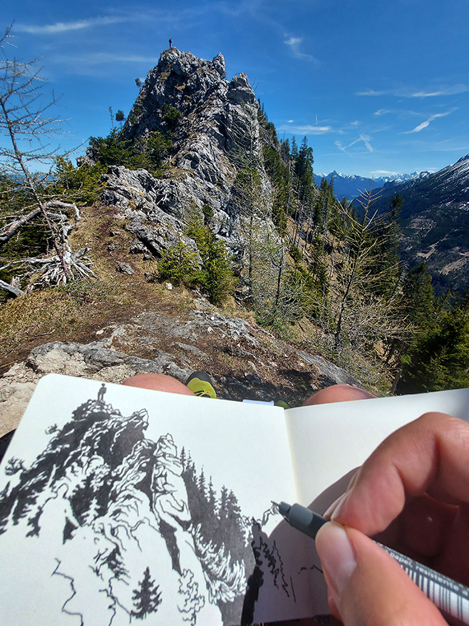 Illustration: Kritzeln + Kraxeln: Kienberg (1.535m) 2