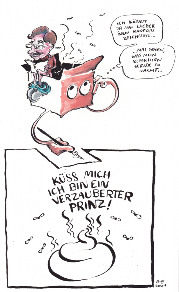 Cartoon: Kleinhirn an Karton 1