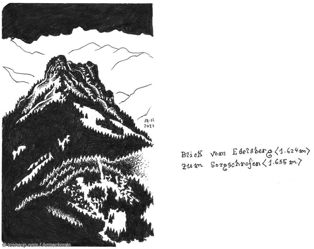 Illustration: Kritzeln + Kraxeln: Edelsberg (1.624m) 2