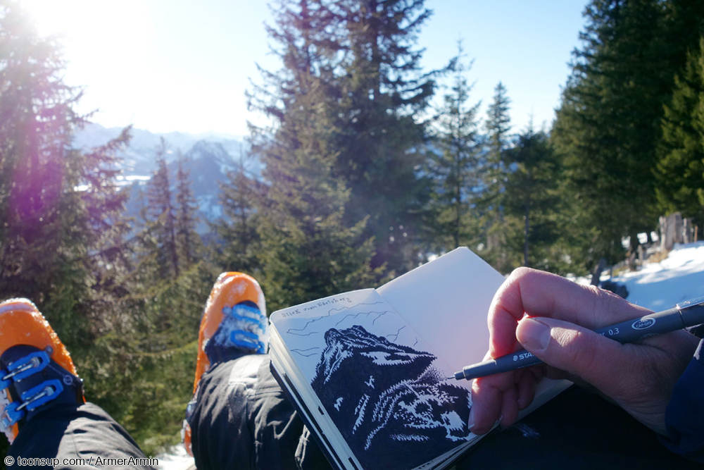 Illustration: Kritzeln + Kraxeln: Edelsberg (1.624m) 3