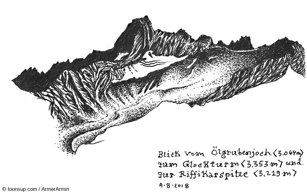 Illustration: Kritzeln + Kraxeln: Ötztaler Gletscherrunde 8