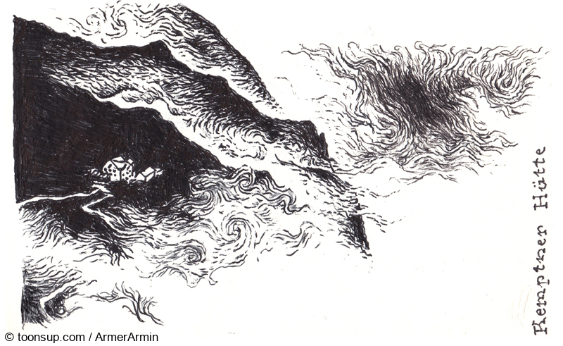 Illustration: Kritzeln + Kraxeln: Großer Krottenkopf (2.656m) und Hornbachkette 5