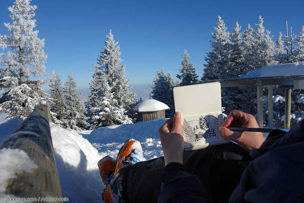 Illustration: Kritzeln + Kraxeln: Edelsberg (1.624m) 3