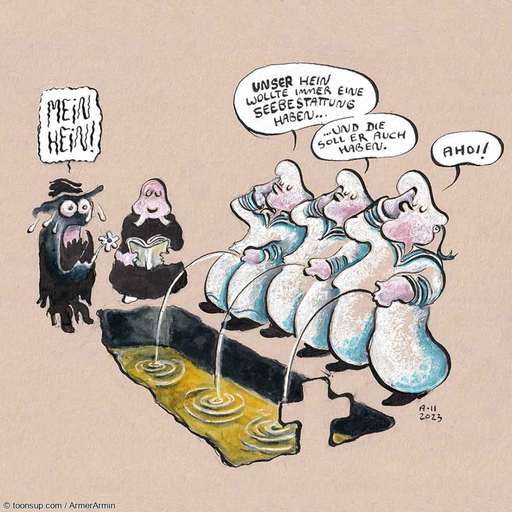 Cartoon: Seebestattung 1
