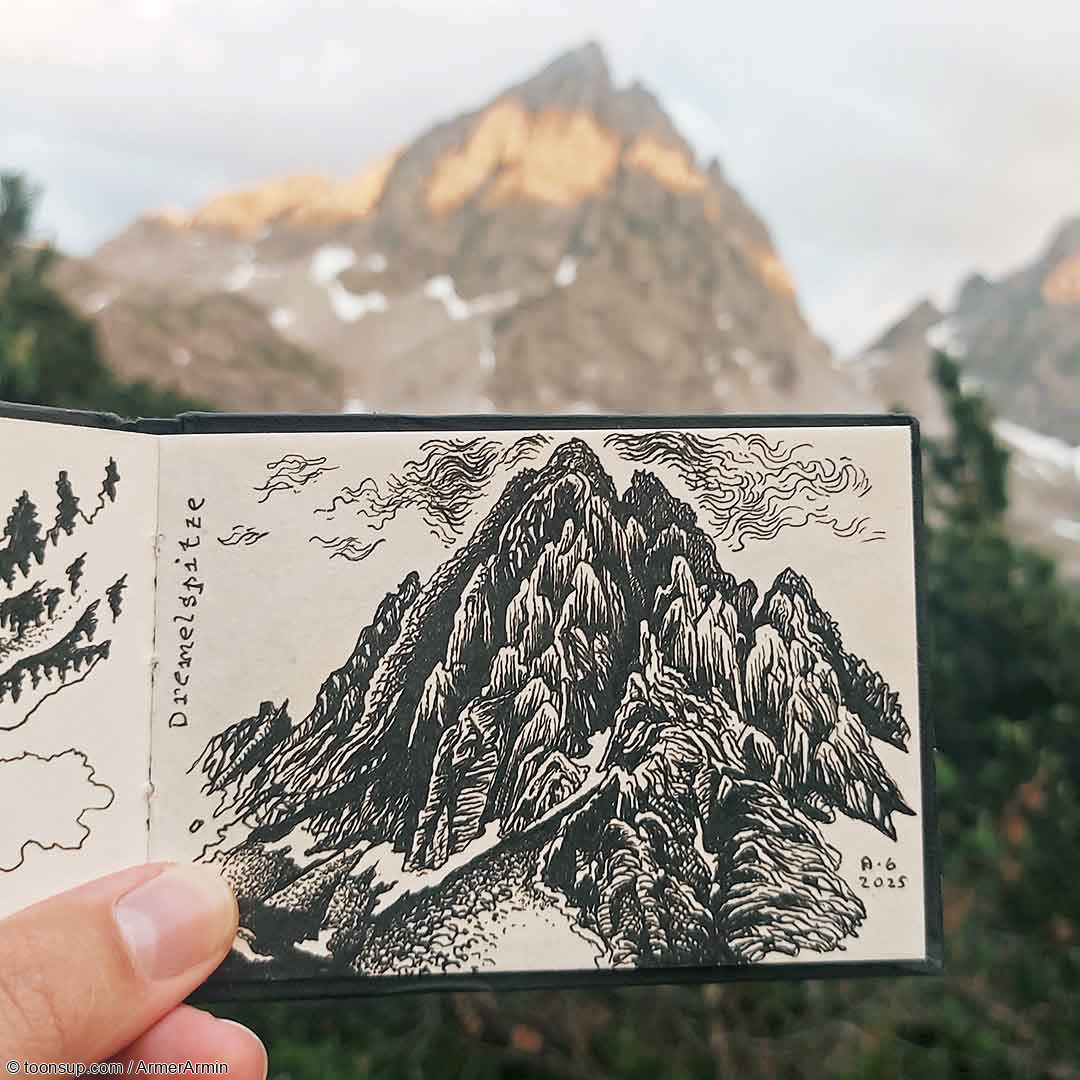 Illustration: Kritzeln + Kraxeln: Dremelspitze (2.733 m) 2