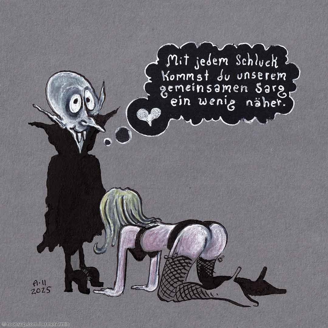 Cartoon: Nosferatu´s Ehegrab 1