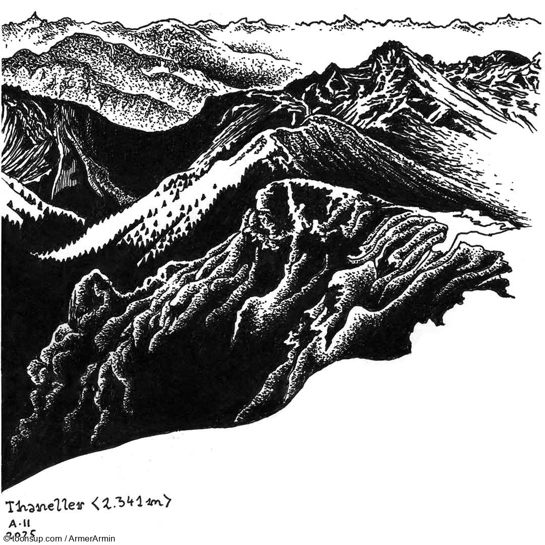 Illustration: «» zurück Kritzeln + Kraxeln: Thaneller (2.341 m) 1