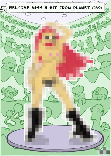 Illustration: Miss 8-Bit (Miss Alien 23) 1