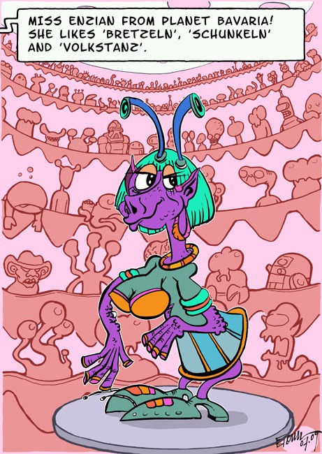 Cartoon: Miss Enzian (Miss Alien 56) 1