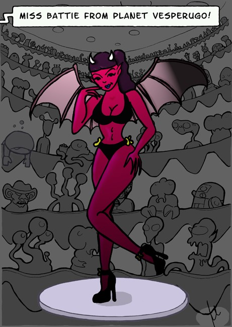 Cartoon: Miss Battie (Miss Alien 58) 1