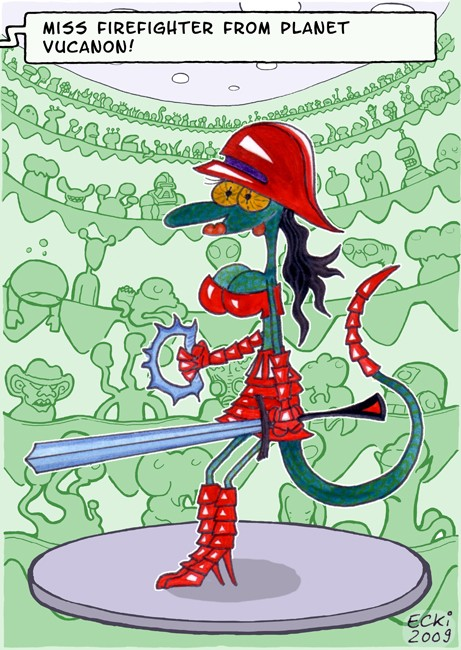 Cartoon: Miss Firefighter (Miss Alien 60) 1