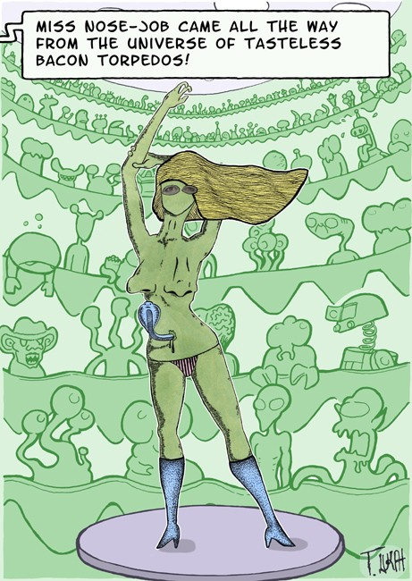Cartoon: Miss Nose-Job (MIss Alien 62) 1