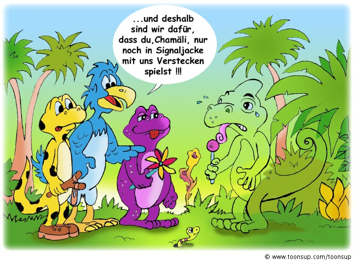 Cartoon: Die Leiden des jungen Chamäleon 1