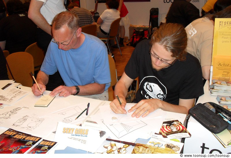 Anderes: Zeichner am toonsUp Stand 1