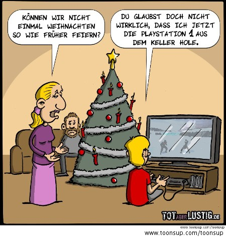 Cartoon: Weihnachten mit Playstation 1
