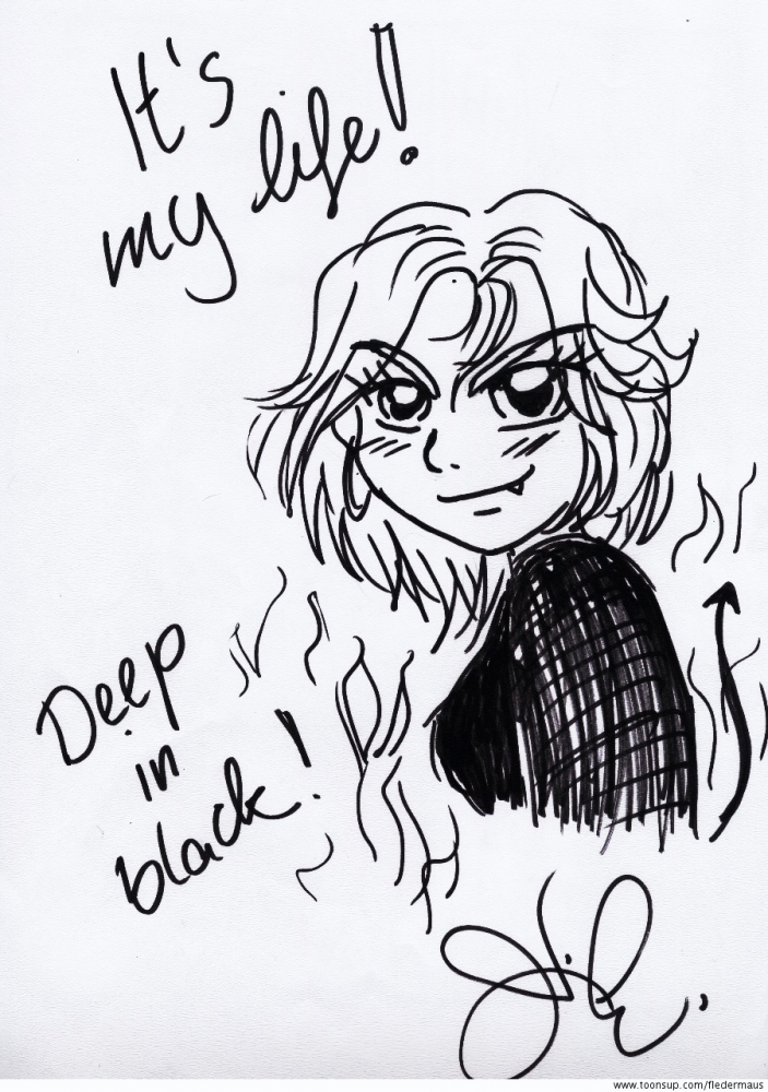 Cartoon: It's my live - deeeep in black 1