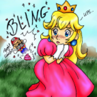 Prinzessin Peach kackt königliche Tretmiene
