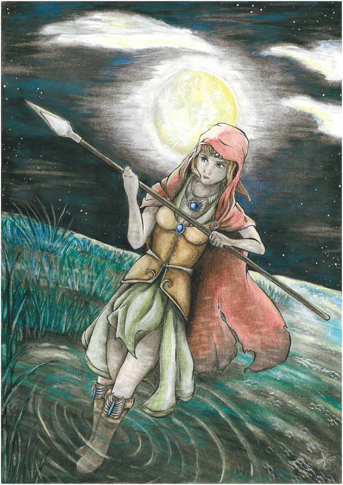 Illustration: Rotkäppchen jagt den Wolf 1