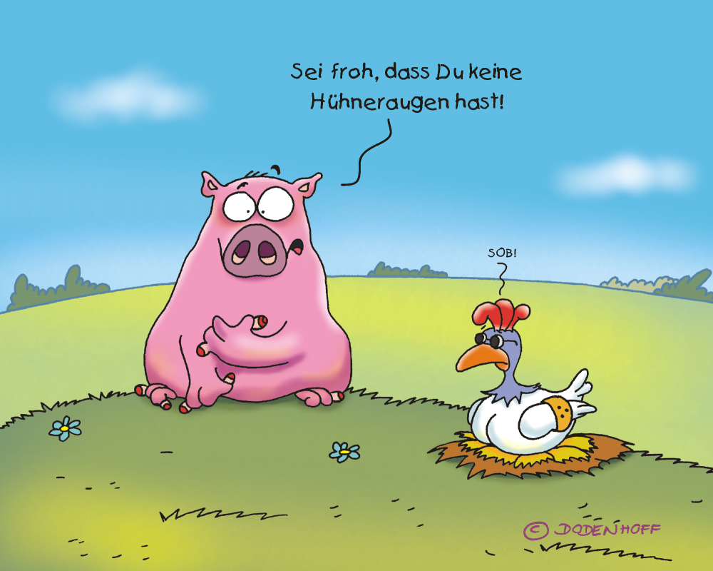 Cartoon: Hühneraugen 1