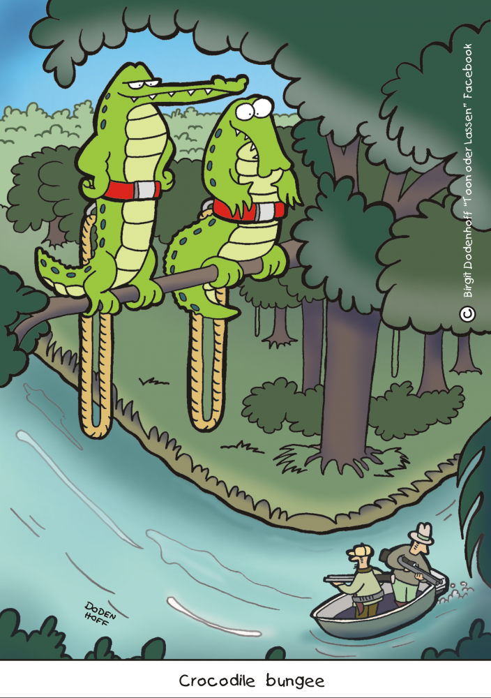 Cartoon: Crocodile bungee 1