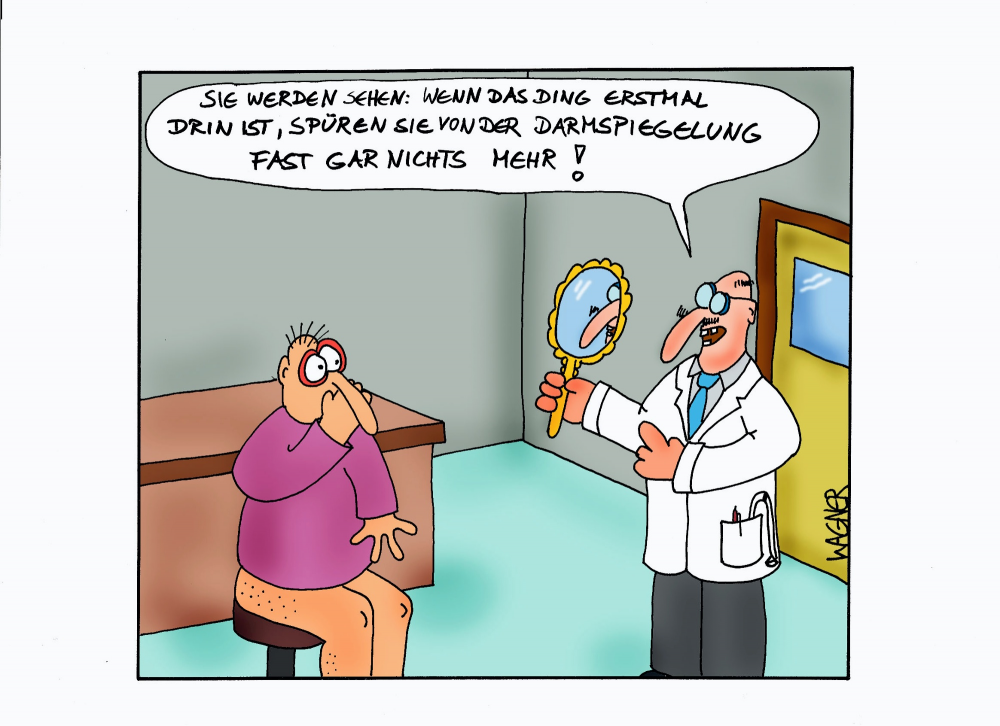 Cartoon: Darmspiegelung 1