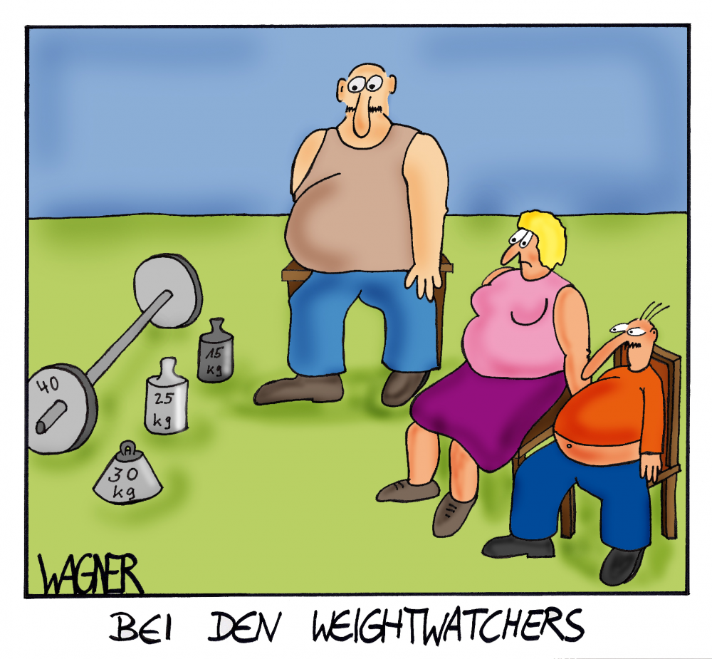 Cartoon: Bei den Weightwatchers 1
