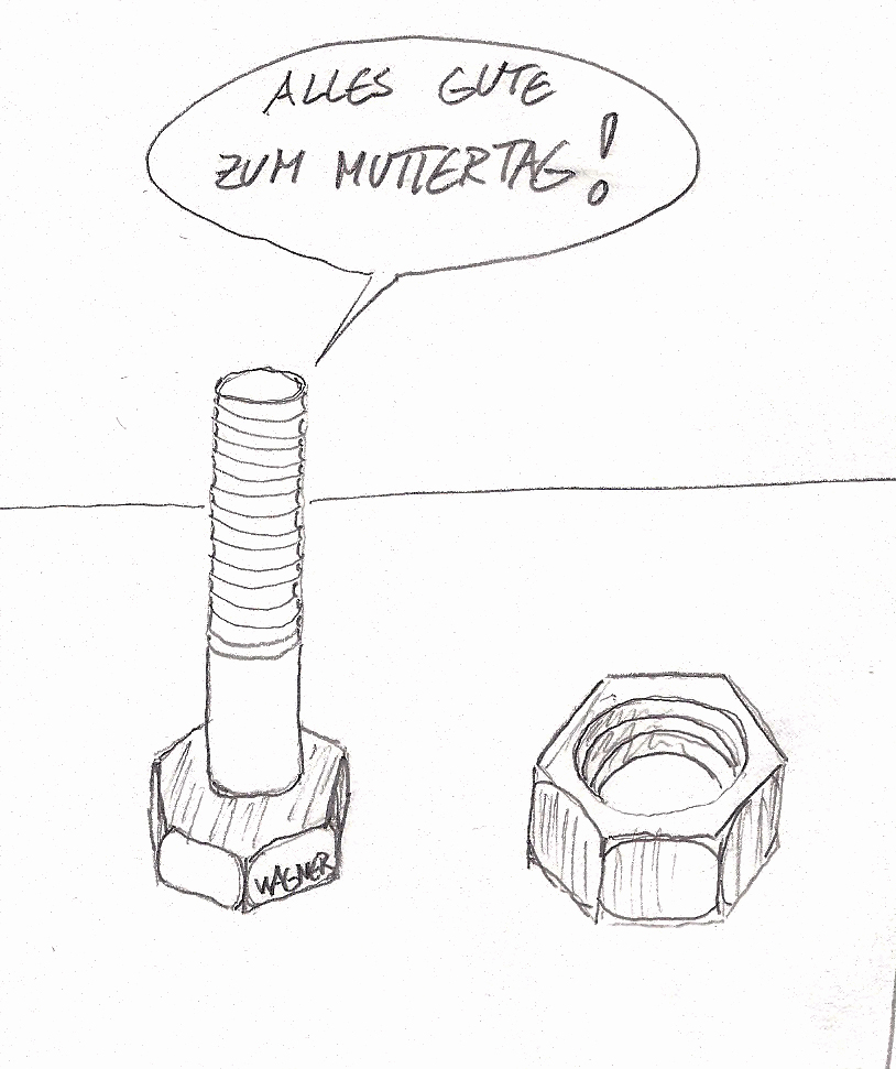Cartoon: Muttertagskritzelei 1