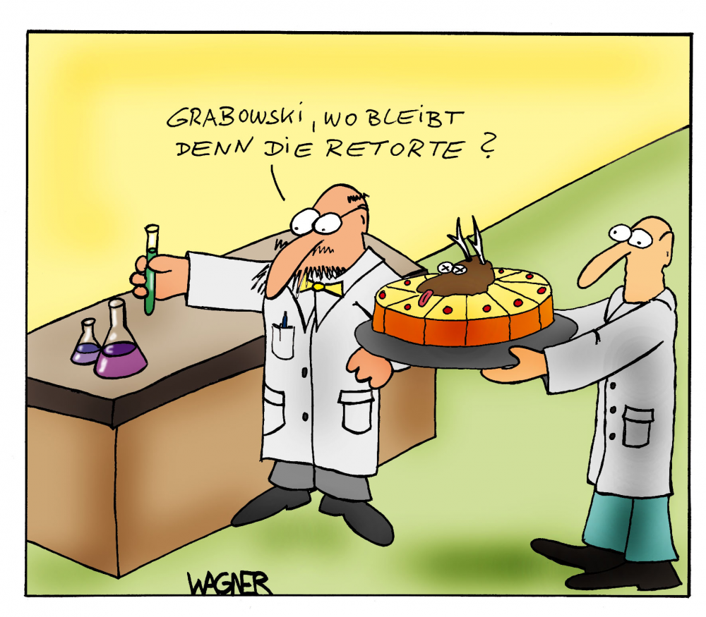 Cartoon: Im Labor 1