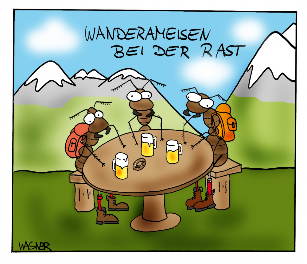 Cartoon: In den Bergen 1