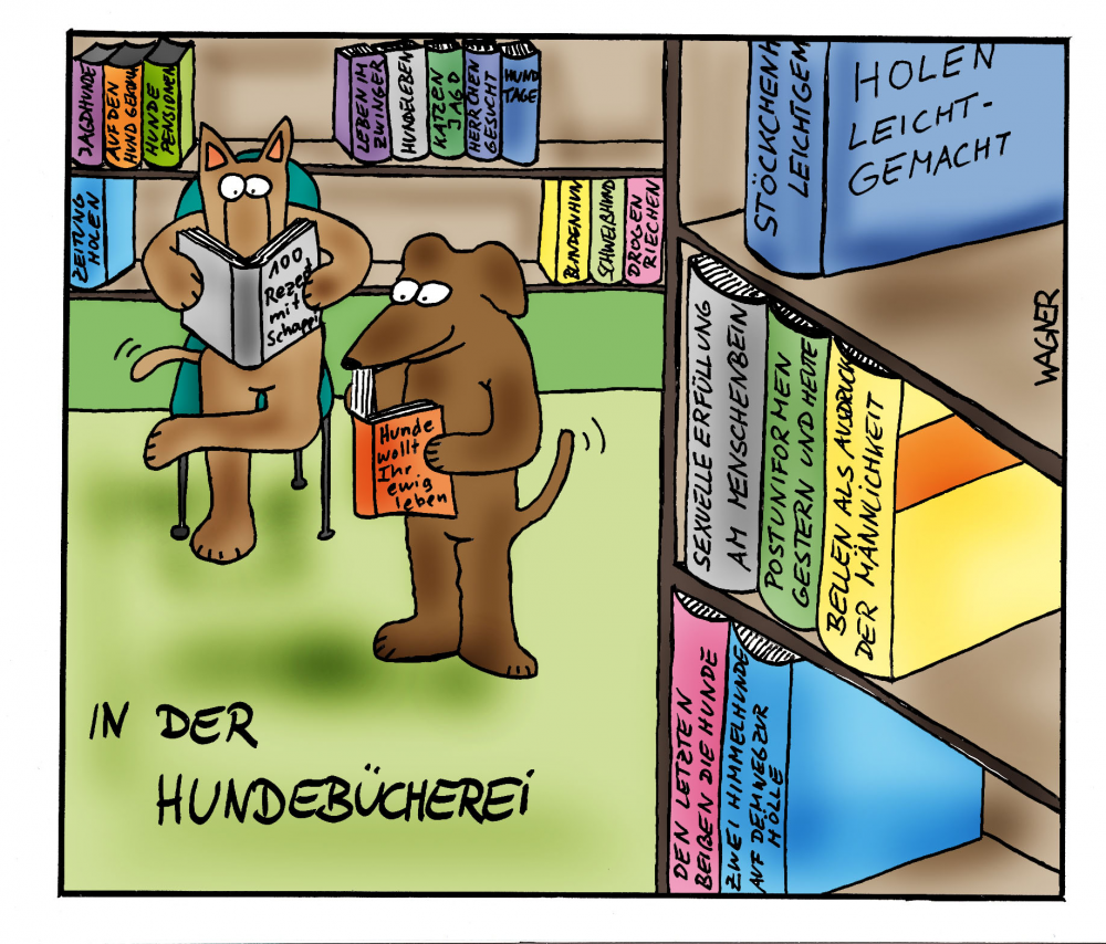 Cartoon: Was Hunde lesen 1