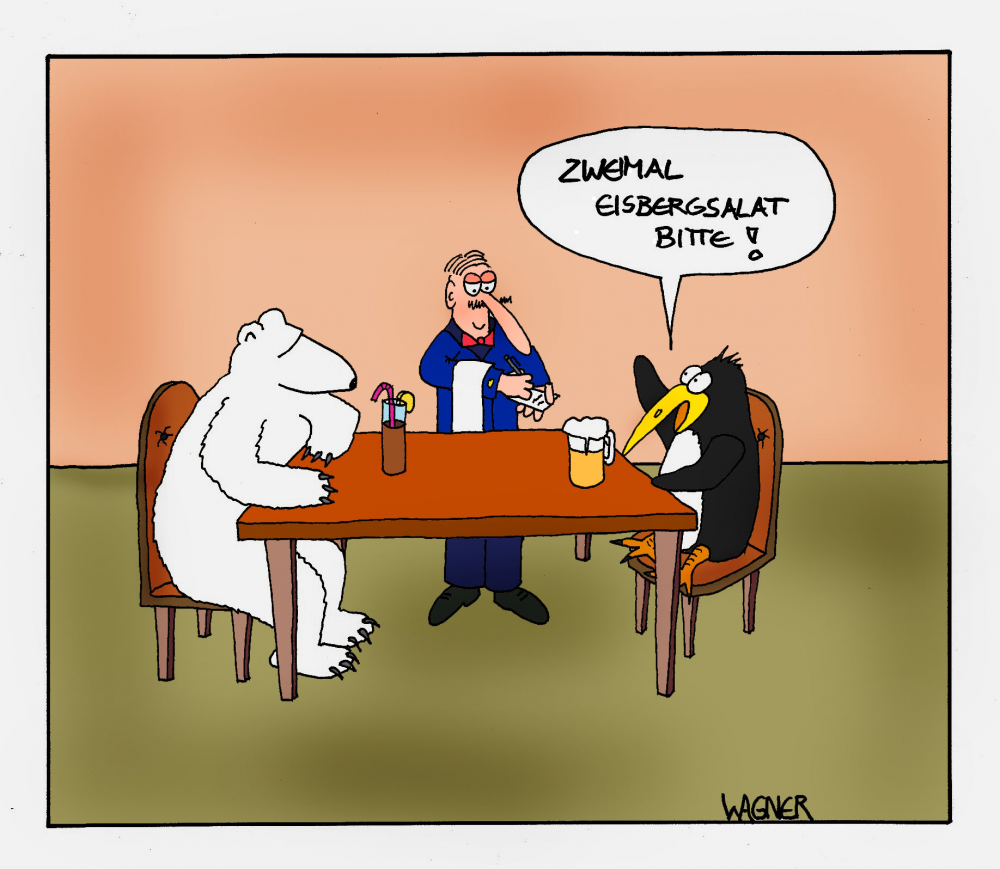 Cartoon: Pinguin und Eisbär 1