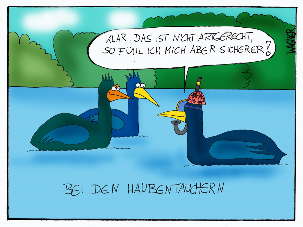 Cartoon: Taucher unter sich 1