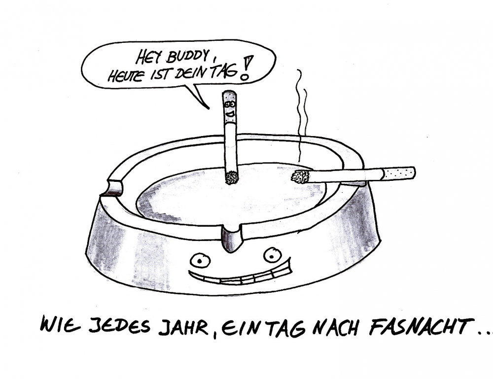 Cartoon: ein Tag nach Fasnacht.... 1